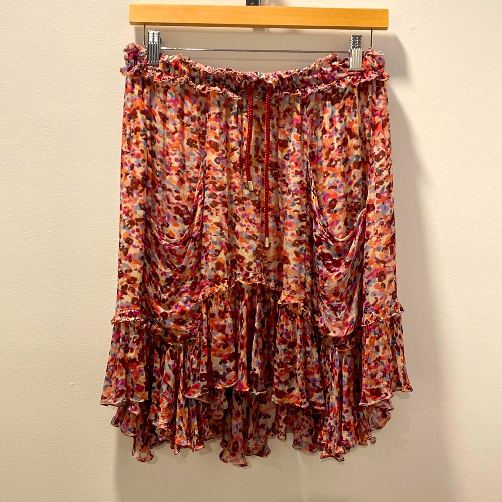 Viscose mini skirt